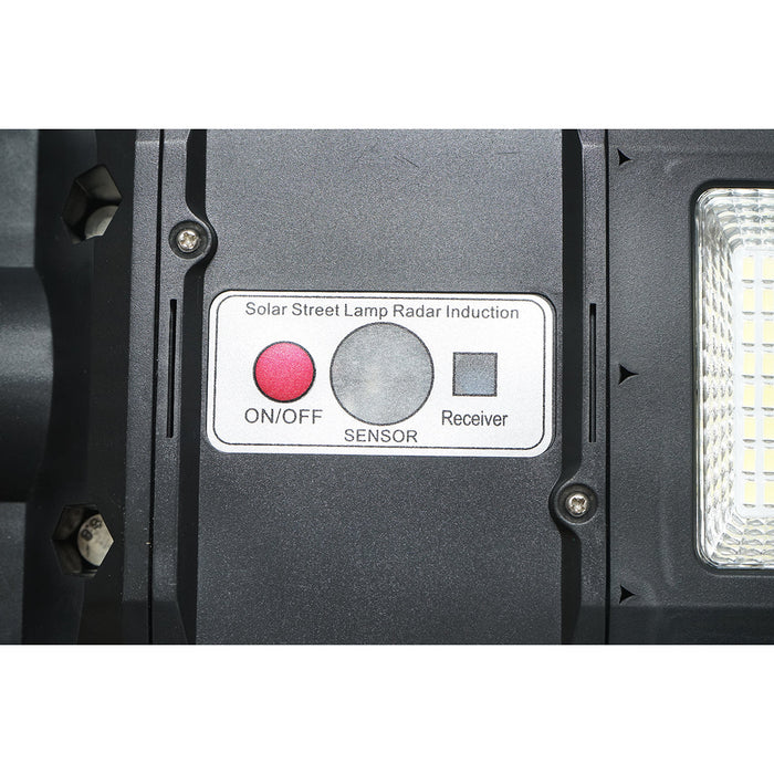 Lampada solare illuminazione stradale a LED 600W, 6500K, IP65 con pannello solare sensore di movimento telecomando