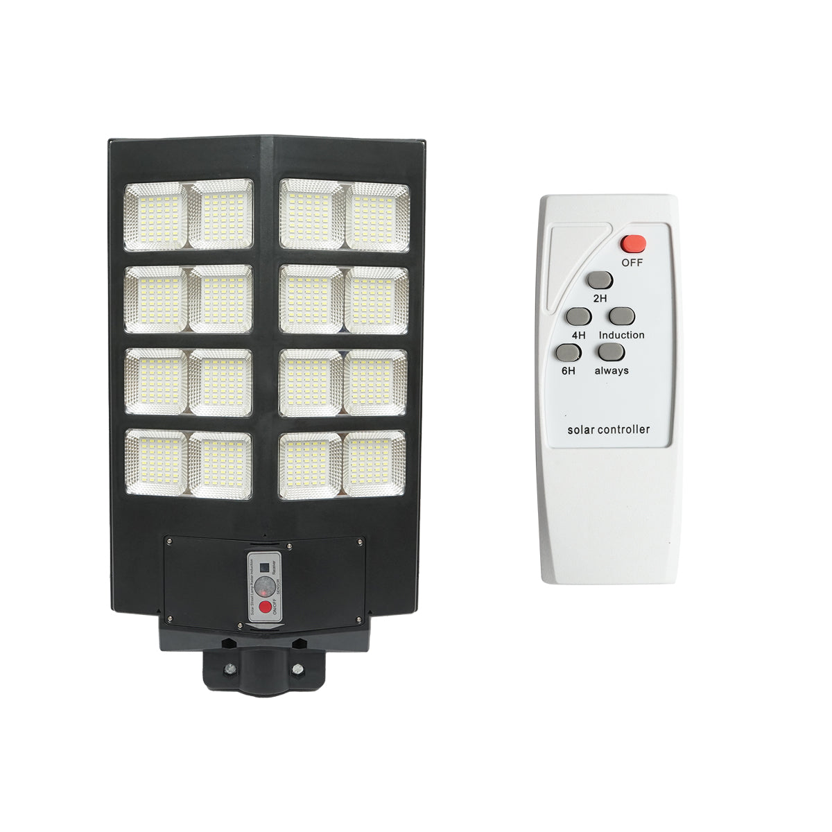Lampada solare illuminazione stradale a LED 800W, 6500K, IP65 con pannello solare sensore di movimento telecomando