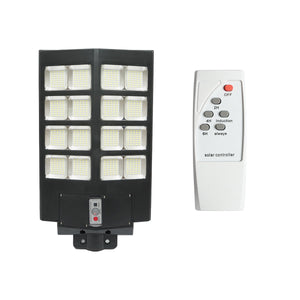 Lampada solare illuminazione stradale a LED 800W, 6500K, IP65 con pannello solare sensore di movimento telecomando