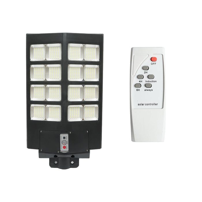 Lampada solare illuminazione stradale a LED 800W, 6500K, IP65 con pannello solare sensore di movimento telecomando