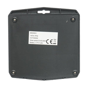 Lampada solare LED 147lm per parete, recinzione, scala con pannello solare 0,65W/5,5V, batteria 3,7V/1,2 Ah e sensore di movimento IP54