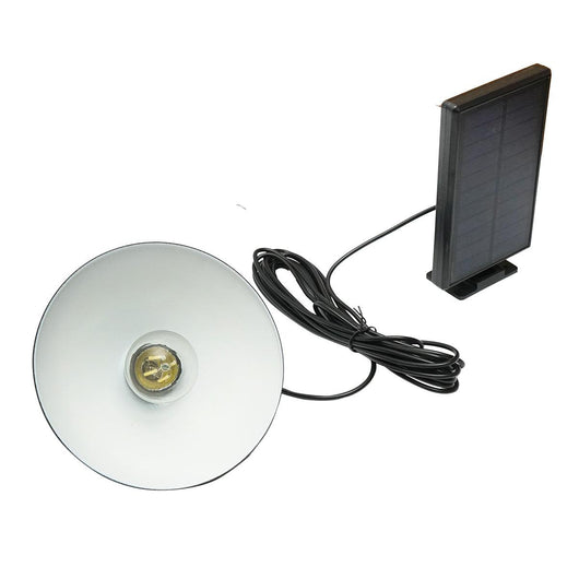Lampada solare LED 2W con pannello solare 1,5W/5,5V, batteria 3,7V/1,2 Ah e paralume IP54