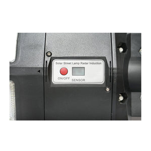 Lampada solare LED 300W illuminazione stradale 6500K con pannello solare, telecomando, sensore di movimento e montaggio su palo