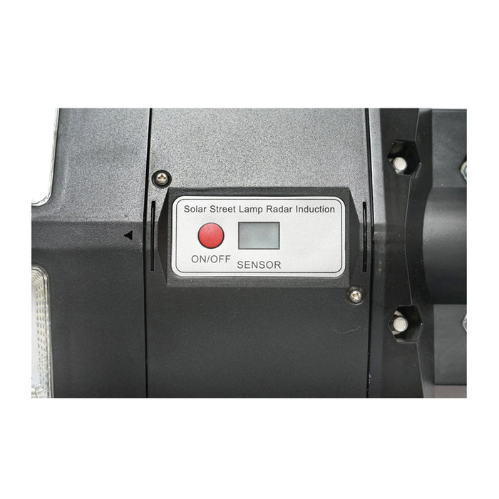 Lampada solare LED 300W illuminazione stradale 6500K con pannello solare, telecomando, sensore di movimento e montaggio su palo