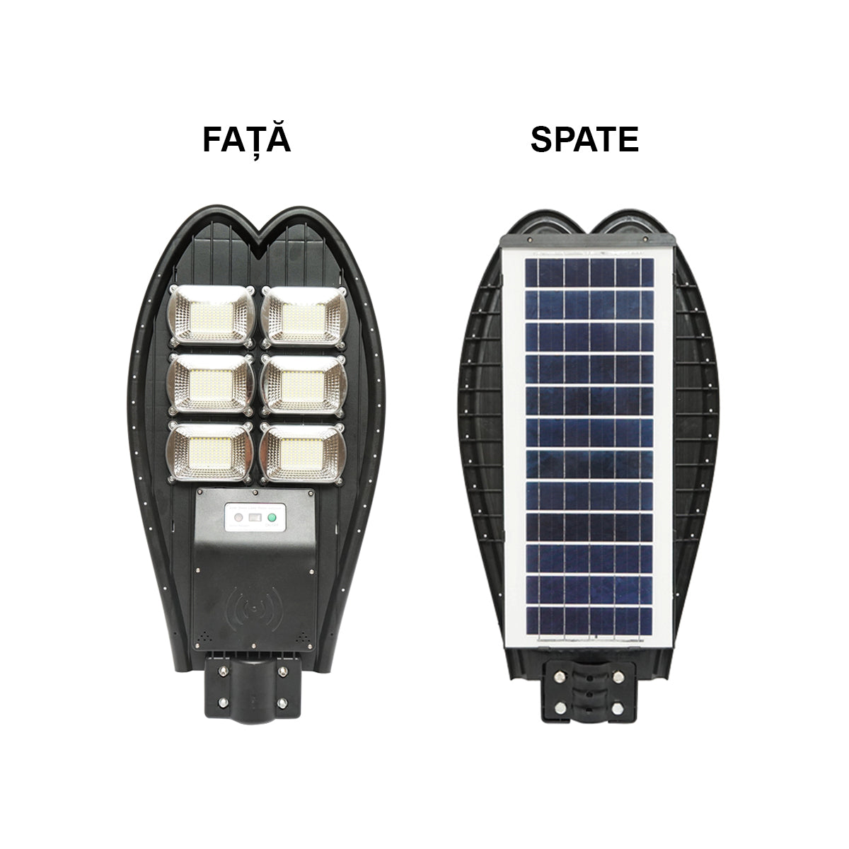 Lampada solare LED 300W per illuminazione stradale con pannello solare e sensore di movimento con attacco a palo