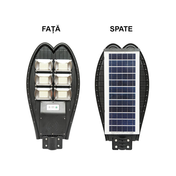 Lampada solare LED 300W per illuminazione stradale con pannello solare e sensore di movimento con attacco a palo