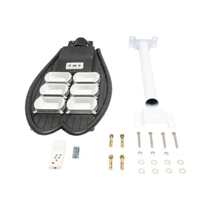 Lampada solare LED 300W per illuminazione stradale con pannello solare e sensore di movimento con attacco a palo