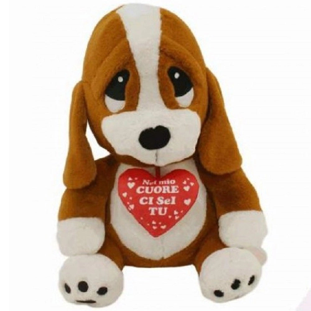 Trade Shop - Cane Cocker Peluche 55cm Con Cuore "nel Mio Cuore Ci Sei Tu" San Valentino 87582 -