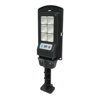 Lampada solare LED illuminazione stradale 6500K con pannello solare 3W, batteria 18000mAh, montaggio su palo IP67