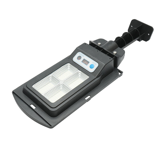 Lampada solare LED illuminazione stradale 6500K con pannello solare 3W, batteria 18000mAh, montaggio su palo IP67