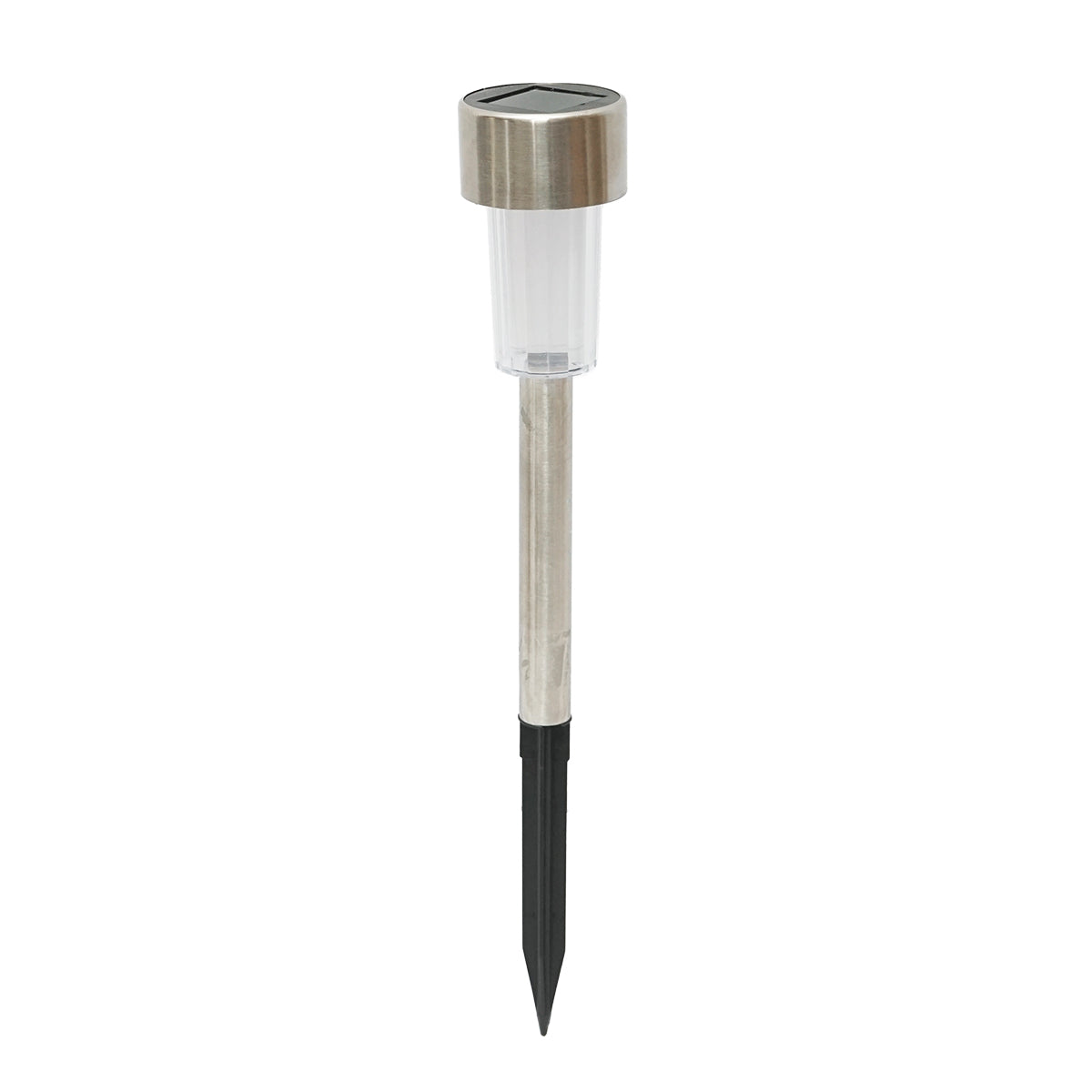 Lampada solare LED in acciaio inox, 6500K, altezza 30cm