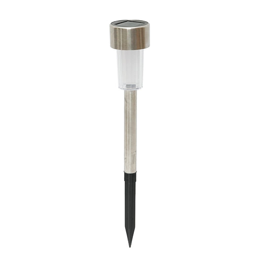 Lampada solare LED in acciaio inox, 6500K, altezza 30cm