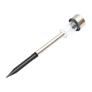 Lampada solare LED in acciaio inox, 6500K, altezza 30cm