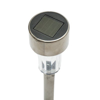 Lampada solare LED in acciaio inox, 6500K, altezza 30cm