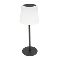 Lampada solare LED ricaricabile 2W con pannello solare 0,7W, batteria 3,7V 1200mAh, USB 5V 1A, IP65, per esterni, 3000K, Nero