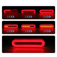 Lampada stop posteriore LED, 12-24V, 122x43x20 mm, segnalazione dinamica, Breckner Germany