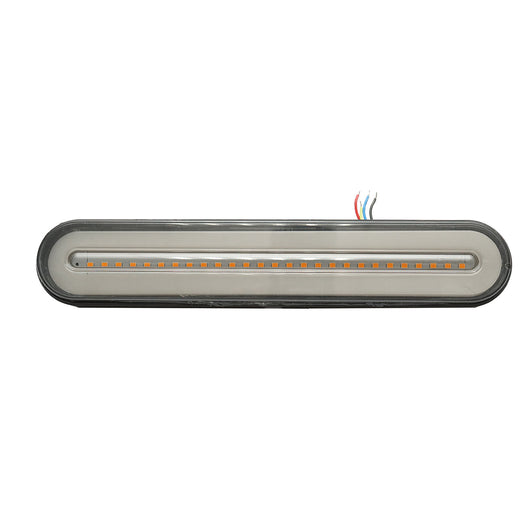 Lampada stop posteriore LED, 12-24V, 235x43x20 mm, segnalazione dinamica, Breckner Germany