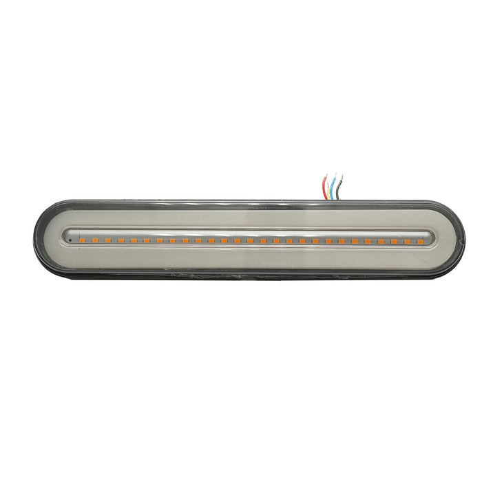 Lampada stop posteriore LED, 12-24V, 235x43x20 mm, segnalazione dinamica, Breckner Germany