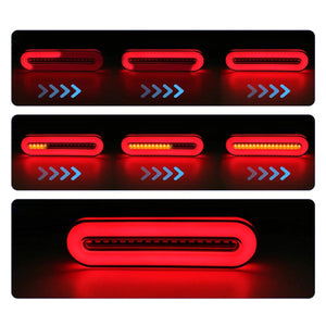 Lampada stop posteriore LED, 12-24V, 235x43x20 mm, segnalazione dinamica, Breckner Germany