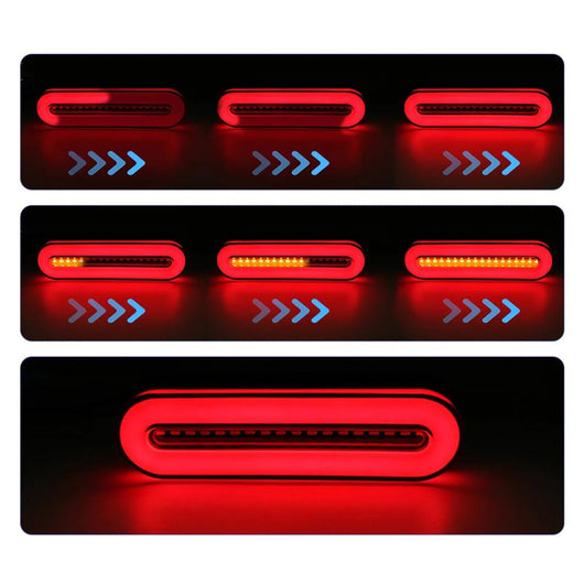 Lampada stop posteriore LED, 12-24V, 235x43x20 mm, segnalazione dinamica, Breckner Germany