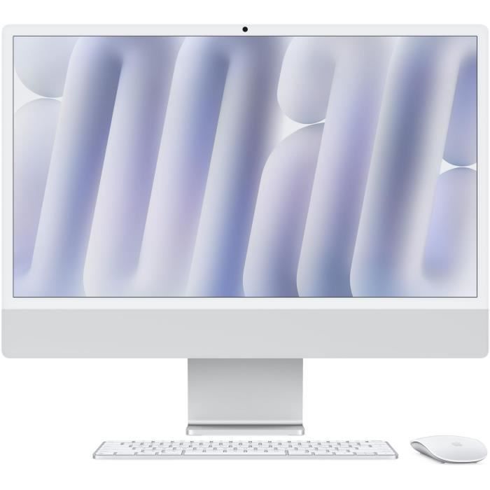 Apple iMac 24 schermo retina 4.5K SSD da 256 GB 16 GB RAM Chip M4 CPU a 10 core GPU a 10 core Argento (2024)