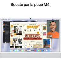 Apple iMac 24 schermo retina 4.5K SSD da 256 GB 16 GB RAM Chip M4 CPU a 10 core GPU a 10 core Argento (2024)