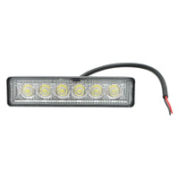Lampada tipo barra con 6 LED, 10-60V, 18W, angolo di radiazione 60 gradi, tipo flood, 160x43x42 mm