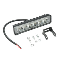 Lampada tipo barra con 6 LED, 10-60V, 18W, angolo di radiazione 60 gradi, tipo flood, 160x43x42 mm