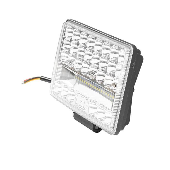 Lampada/proiettore 144W, 2 fasi, con 48 LED SMD SPOT&FLOOD, 12V/24V, Breckner Germany.