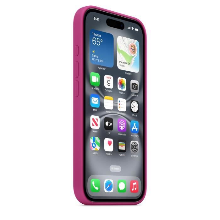 APPLE iPhone 16 - Custodia in silicone con MagSafe - Fucsia