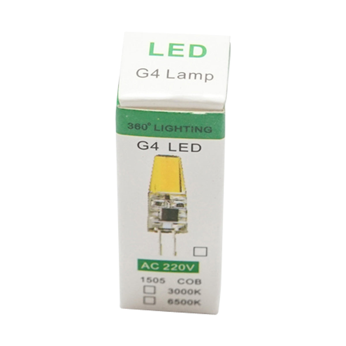 Lampadina LED SMD T3 mini G4, 6W, 1505 COB, AC/DC 220V, angolo di radiazione 360°