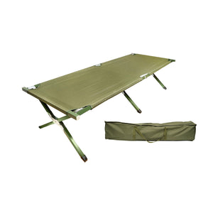 Lettino da campeggio pieghevole, verde oliva 190x66x42 cm Breckner Germany