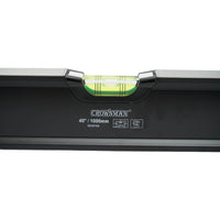 Livella magnetica in alluminio da 1000 mm, 3 bolle di livello, 2 maniglie Crownman