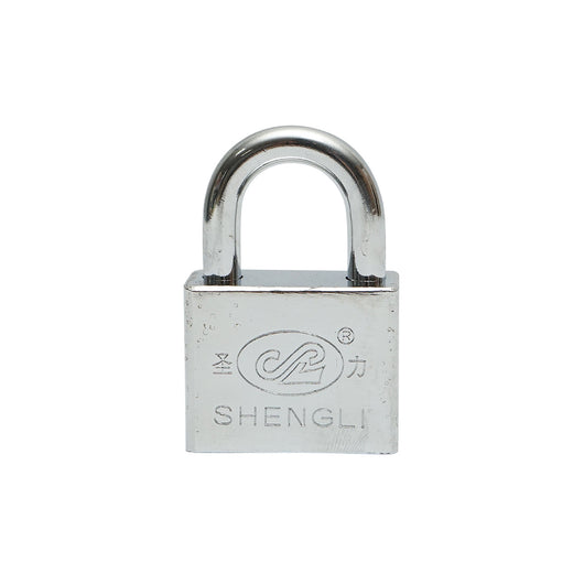 Lucchetto con 3 chiavi argentate tipo quadrato 40mm