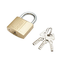Lucchetto con 3 chiavi dorate 50mm