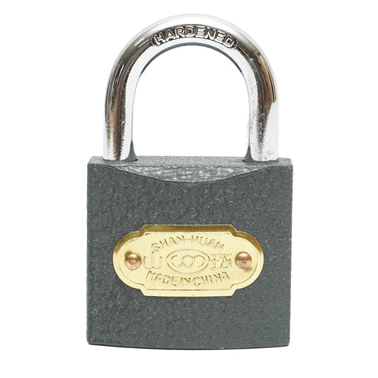 Lucchetto con 3 chiavi grigio 38mm