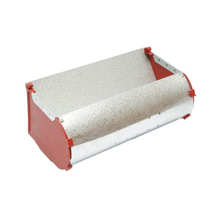 Mangiatoia per Conigli in Lamiera Zincata e Plastica Rigida, 25x9x13 cm