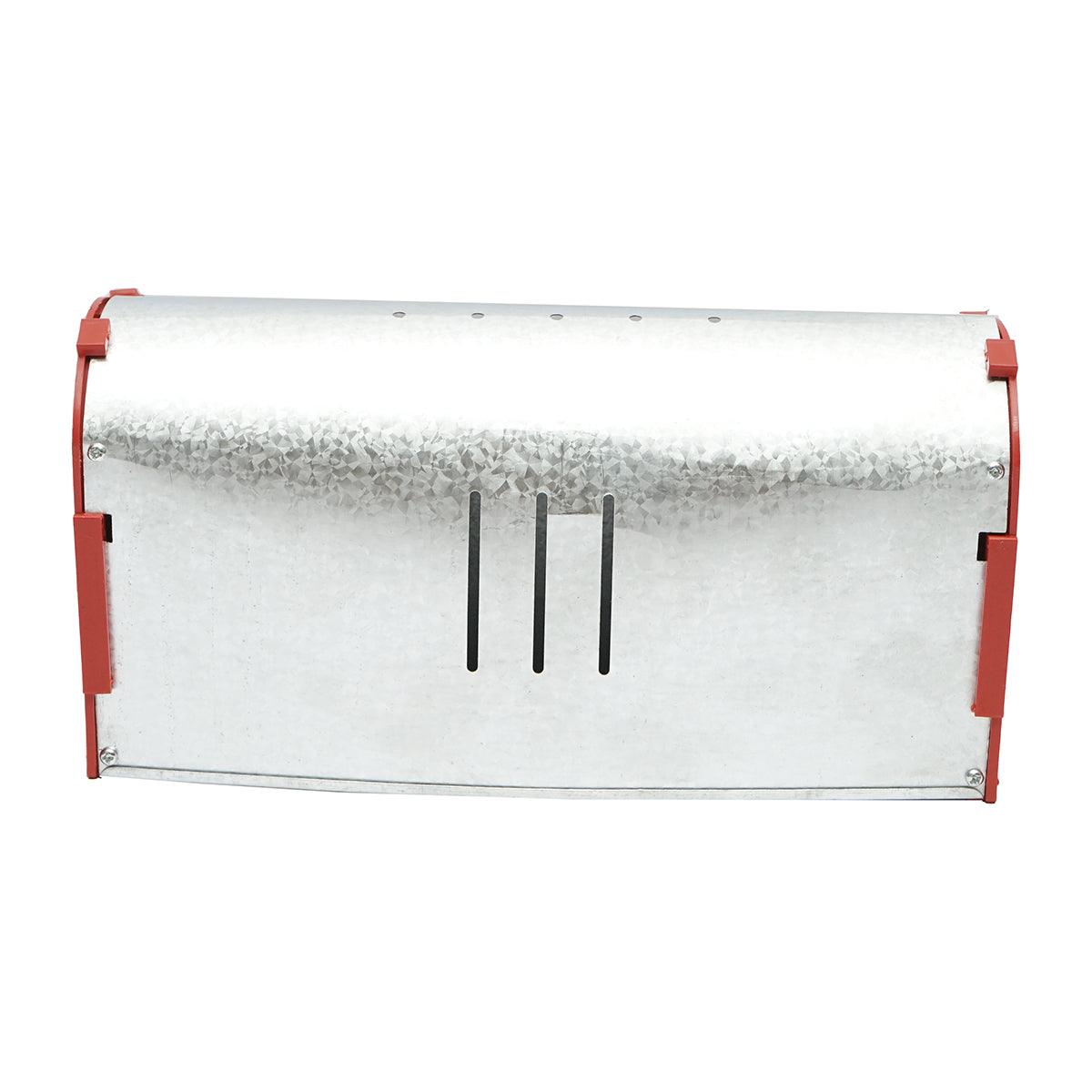 Mangiatoia per Conigli in Lamiera Zincata e Plastica Rigida, 25x9x13 cm