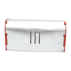 Mangiatoia per Conigli in Lamiera Zincata e Plastica Rigida, 25x9x13 cm