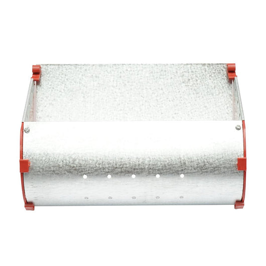 Mangiatoia per Conigli, 20 cm x 9 cm x 13 cm, Vasca in Lamiera Zincata, Parti Laterali in Plastica Rigida