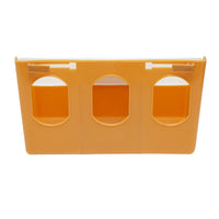 Mangiatoia ribaltabile in plastica per piccioni, con 3 scomparti, dimensioni 25x9x14cm