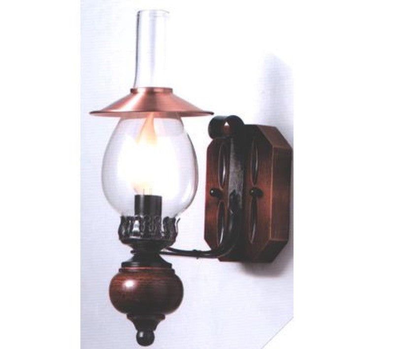 APPLIQUE CAPPA RAME LAMPADE LAMPIONE LANTERNA PLAFONIERA