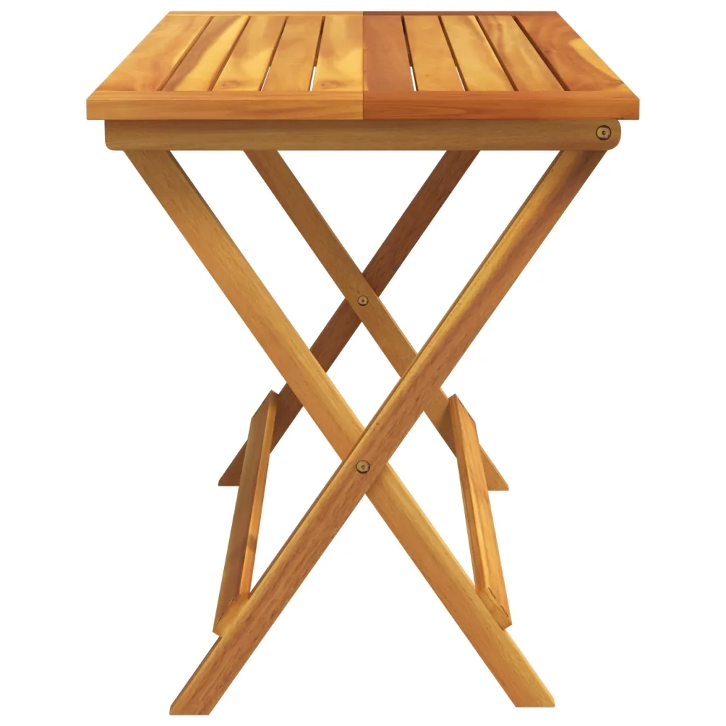 Tavolo Giardino | Tavolino da esterno Pieghevole 90x52,5x65 cm Legno Massello Acacia
