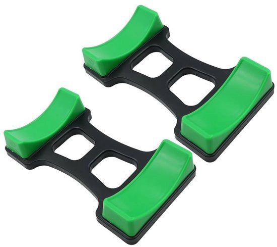 Haltere 2 pezzi - Protezione del pavimento - Fitness - Alloggiamento per Halter - Resistenti allo shock - ABS - Plastica - Verde - Peso
