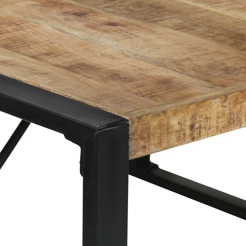 Tavolo da Pranzo 140x140x75 cm in Legno di Mango Grezzo 321572