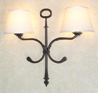 APPLIQUE LANTERNA LOIRA 2 LUCI IN FERRO BATTUTO CRUCCOLINI LAMPADE LAMPIONE