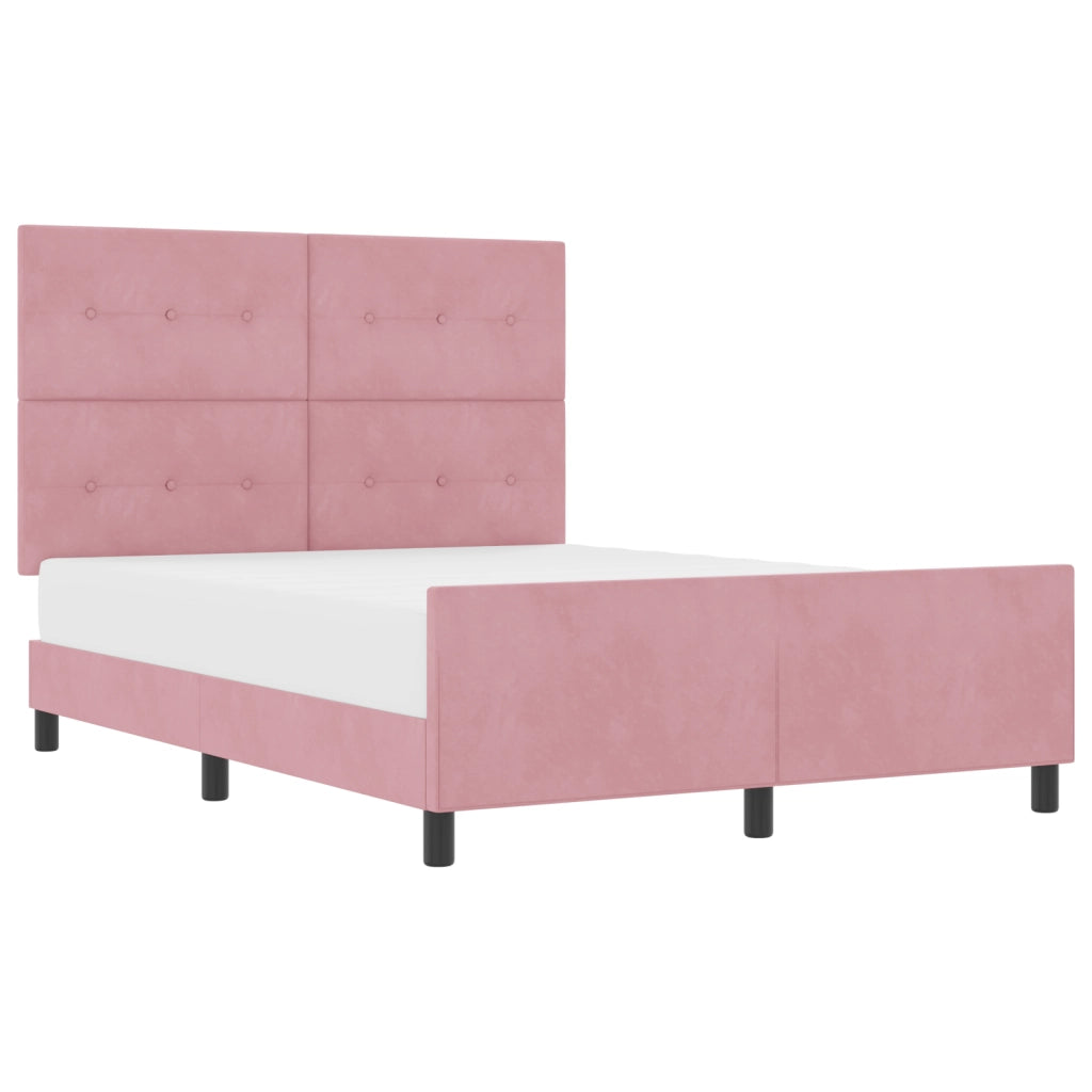 Struttura del letto  Rosa 140x200 cm Velluto