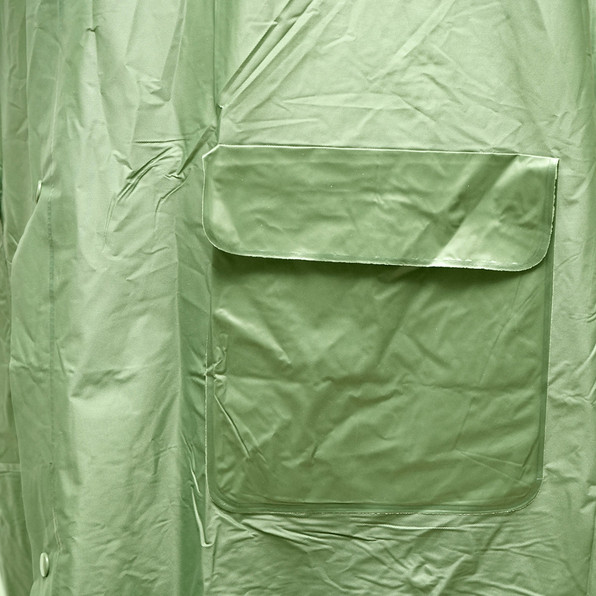 Mantella con cappuccio impermeabile taglia L in PVC, con 2 tasche, chiusura con bottoni a pressione, verde scuro Breckner Germany