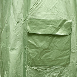 Mantella con cappuccio impermeabile taglia L in PVC, con 2 tasche, chiusura con bottoni a pressione, verde scuro Breckner Germany