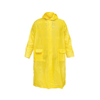 Mantella con cappuccio impermeabile taglia M in PVC, con 2 tasche, chiusura con bottoni a pressione, gialla Breckner Germany